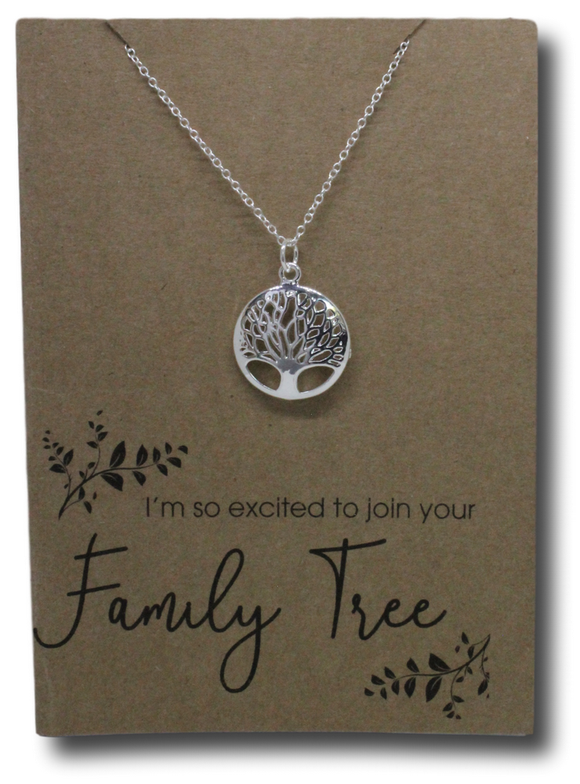 Round Tree Pendant & Chain - Card 36-Charmed Jewellery