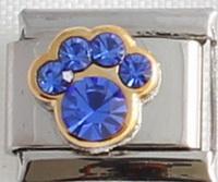 September Birthstone Paw 9mm Charm-Charmed Jewellery