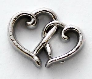 Silver Hearts Locket Charm-Charmed Jewellery