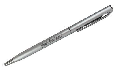 Slim Personalized Pen - Matte Silver*