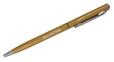 Slim Personalized Pen - Mustard*