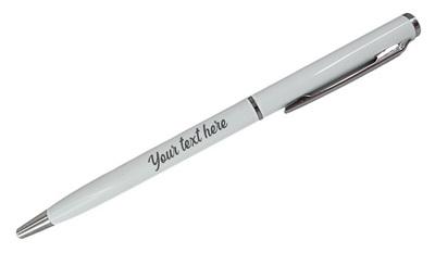 Slim Personalized Pen - White*
