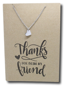 Small Heart Pendant & Chain - Card 219-Charmed Jewellery