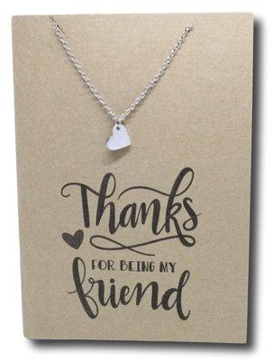 Small Heart Pendant & Chain - Card 219-Charmed Jewellery