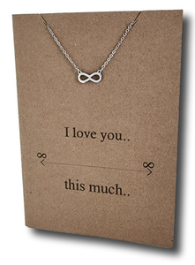 Small Infinity Pendant & Chain - Card 408