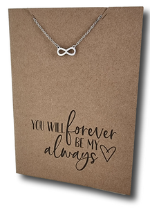 Small Infinity Pendant & Chain - Card 410