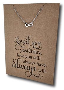 Small Infinity Pendant & Chain - Card 411