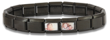 Small Rectangular Black Photo Charm for 9mm charm bracelet (click to upload photo)