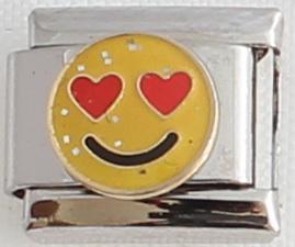 Smile with Heart Eyes 9mm Charm-Charmed Jewellery