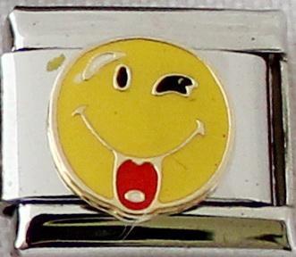 Smiley Tongue 9mm Charm-Charmed Jewellery
