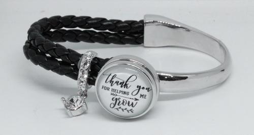Snap Bangle + Glass Charm (TS-13) *Click to personalize*-Charmed Jewellery