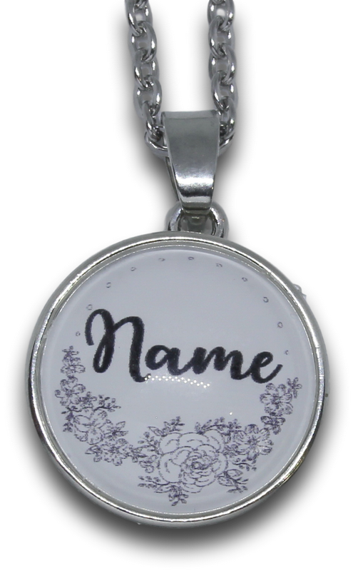 Snap Pendant & Chain + Personalized Glass Charm 1 *Click to personalize*-Charmed Jewellery