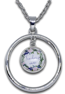 Snap Pendant + Glass Charm + Chain (TS-34) *Click to personalize*-Charmed Jewellery