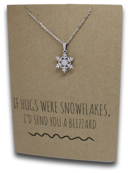 Snowflake Pendant & Chain - Card 162-Charmed Jewellery