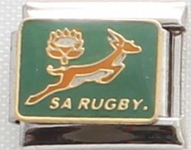 Springbok Rugby 9mm Charm-Charmed Jewellery