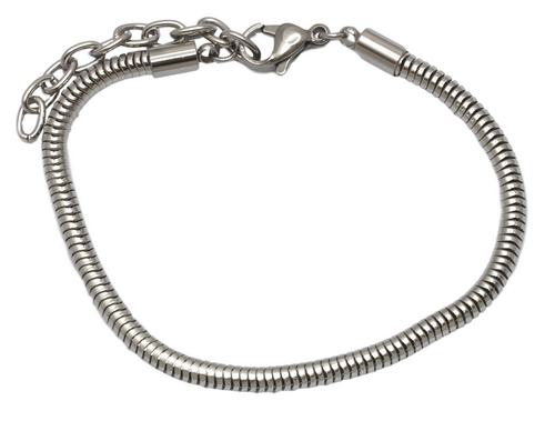Stainless Steel Adjustable European Bracelet-Charmed Jewellery