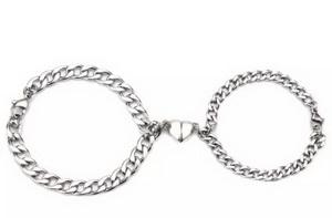 Stainless Steel Couple's Magnetic Bracelet