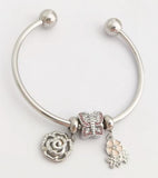Stainless Steel European Bracelet with Ball Stoppers