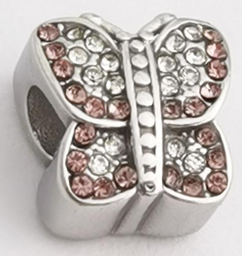 Stainless Steel European Charm - Butterfly