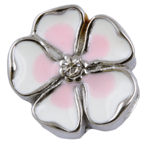 Stainless Steel European Charm - Flower-Charmed Jewellery
