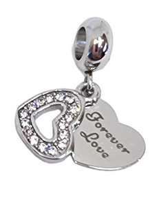 Stainless Steel European Charm - Forever Love