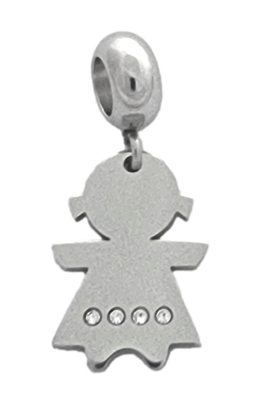 Stainless Steel European Charm - Girl