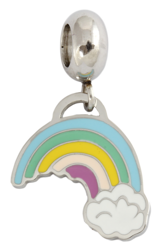 Stainless Steel European Charm - Rainbow-Charmed Jewellery