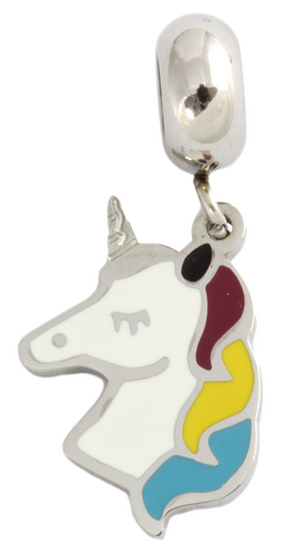 Stainless Steel European Charm - Unicorn-Charmed Jewellery