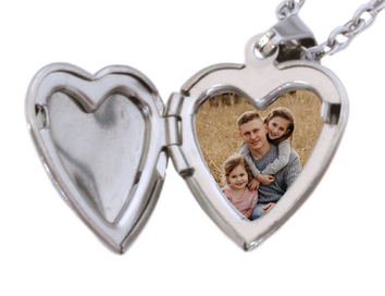 Stainless Steel Heart Locket and Chain-Charmed Jewellery