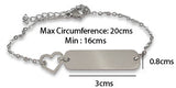 Stainless Steel ID Bracelet with Heart