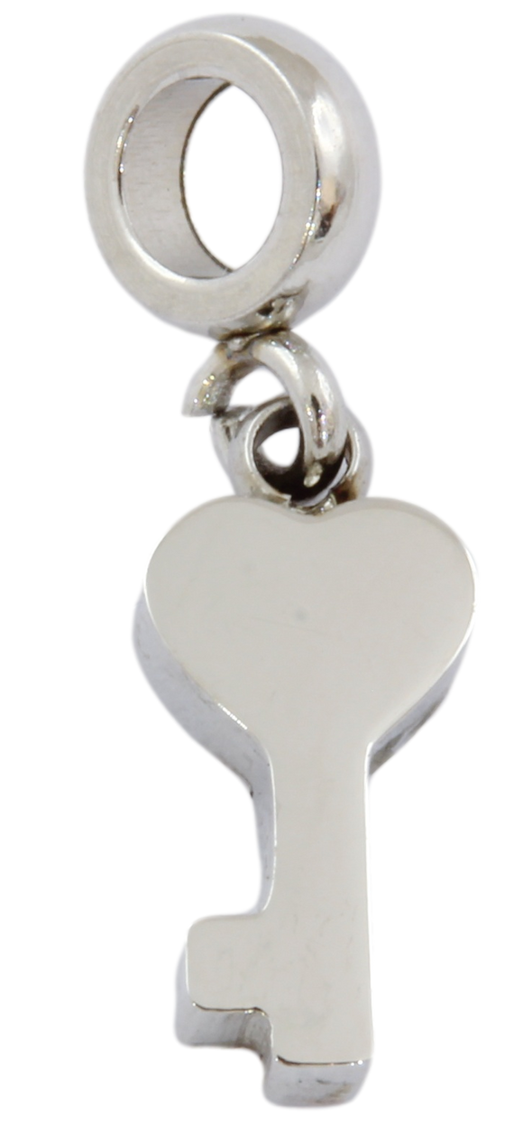 Stainless Steel Key Mini Charm-Charmed Jewellery