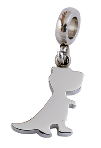 Stainless Steel Mini Dino Charm-Charmed Jewellery