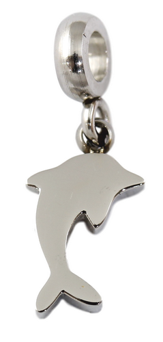Stainless Steel Mini Dolphin Charm-Charmed Jewellery