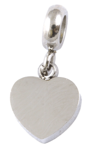 Stainless Steel Mini Heart Charm-Charmed Jewellery
