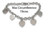 Stainless Steel Personalized Heart Charm Bracelet