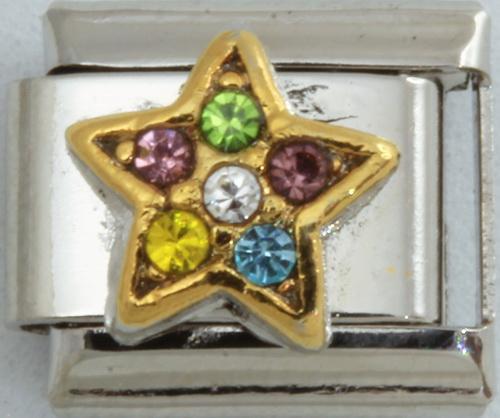 Star Colour Stones 9mm Charm-Charmed Jewellery