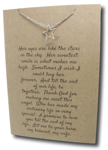Star Pendant & Chain - Card 211-Charmed Jewellery