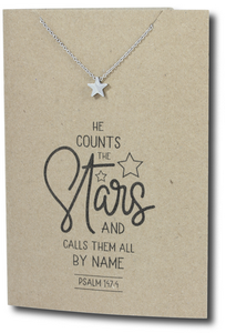 Star Pendant & Chain - Card 244-Charmed Jewellery