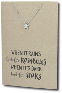 Star Pendant & Chain - Card 247-Charmed Jewellery