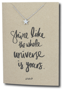 Star Pendant & Chain - Card 253-Charmed Jewellery