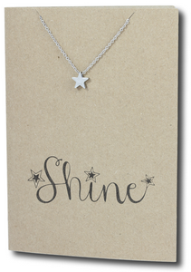 Star Pendant & Chain - Card 254-Charmed Jewellery