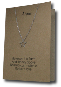 Star Pendant & Chain - Card 35-Charmed Jewellery