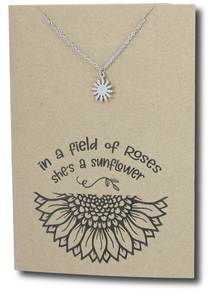 Sun Pendant & Chain - Card 263-Charmed Jewellery