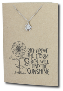 Sun Pendant & Chain - Card 265-Charmed Jewellery