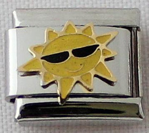 Sun with Glasses 9mm Charm-Charmed Jewellery
