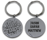 Super Dad Personalized Engraved Keyring-Charmed Jewellery