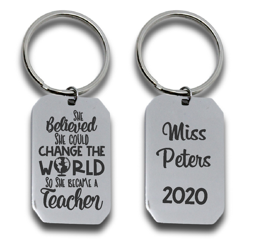 Teacher Engraved Keyring-Charmed Jewellery