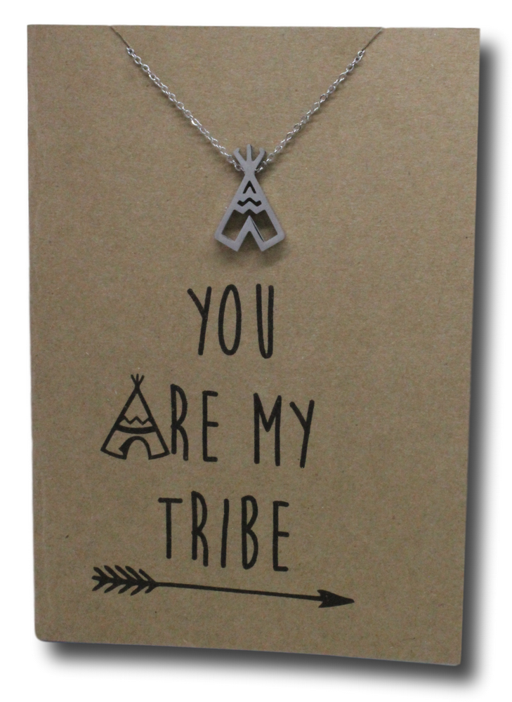 Teepee Pendant & Chain - Card 38-Charmed Jewellery