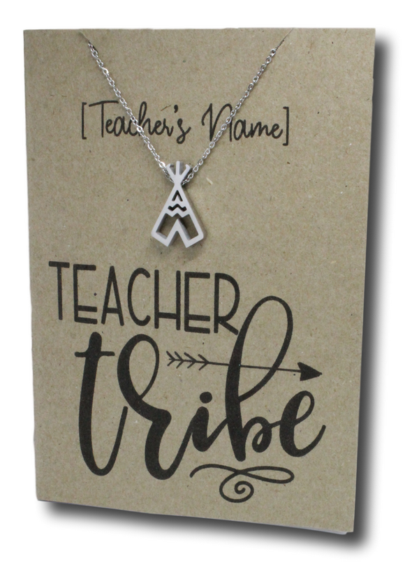 Teepee Pendant & Chain - Card 64 (Click product to customize)-Charmed Jewellery