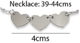 Three Hearts Stainless Steel Necklace